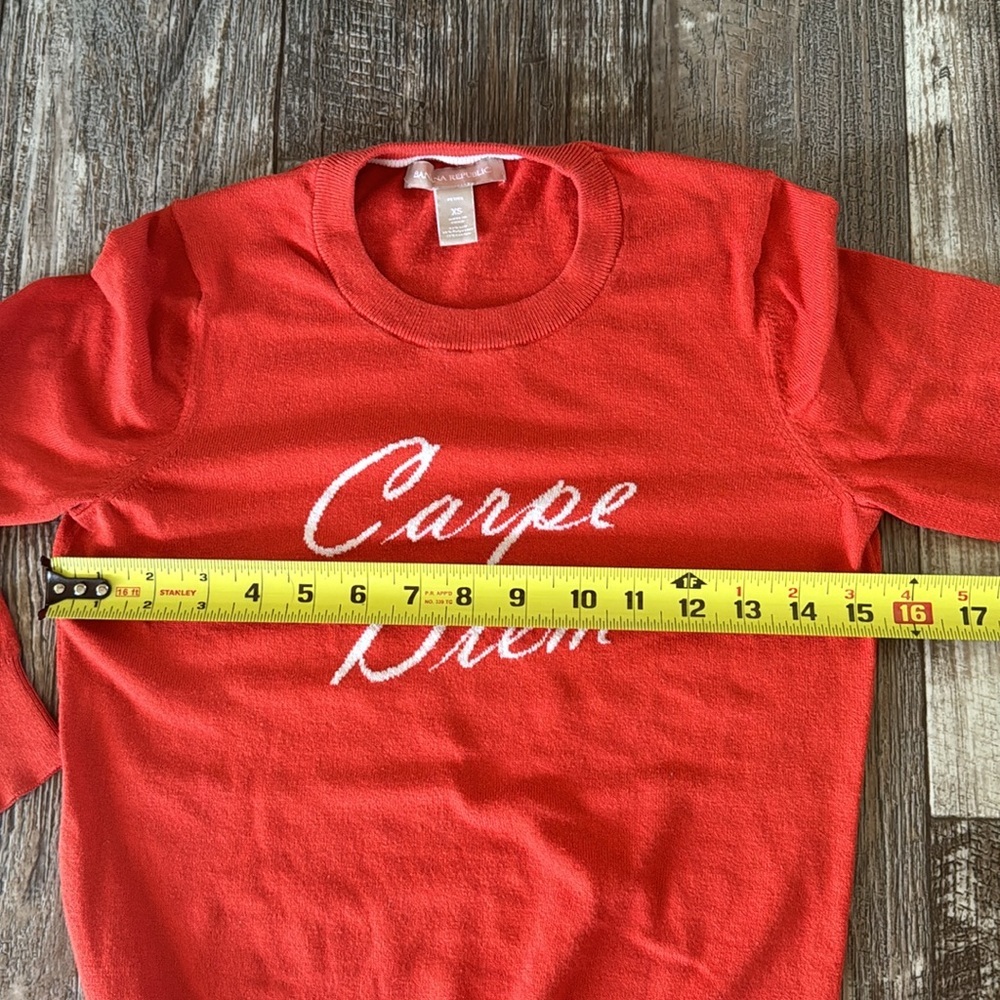 BANANAS REPUBLIC RED SWEATER, XSMALL - Picture 10 of 10